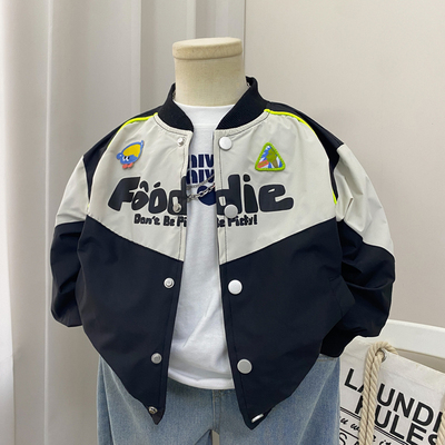 男童外套春秋薄款2025新款儿童棒球服男孩春装夹克中童小童潮帅气