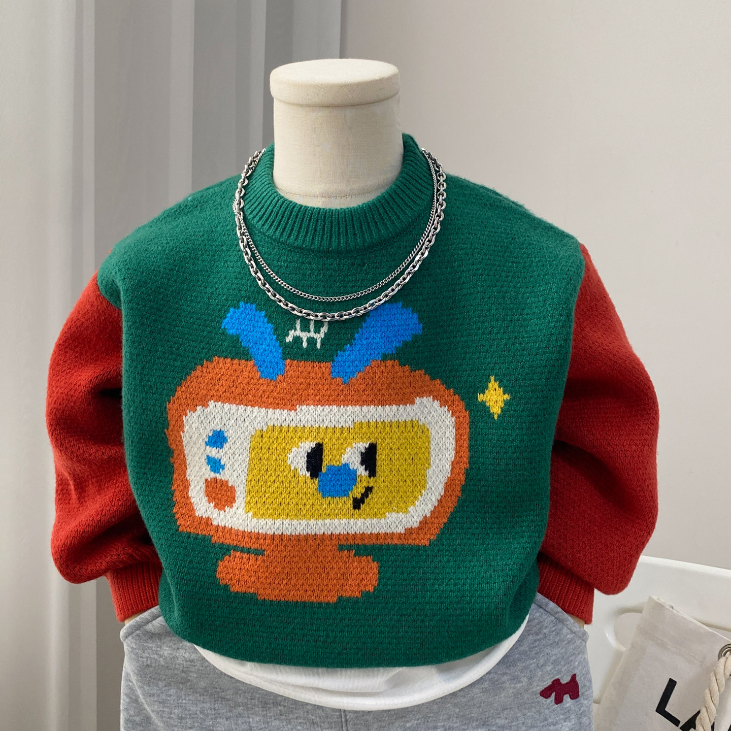 男童毛衣秋冬款2026新款儿童线衣上衣宽松韩版男孩休闲中童男孩潮,童装/婴儿装/亲子装,毛衣/针织衫,淘宝优惠券,粉丝福利购,淘宝优惠卷