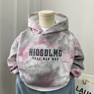 男童卫衣春装2026新款儿童连帽上衣服男孩春秋款带帽痞帅风潮时尚