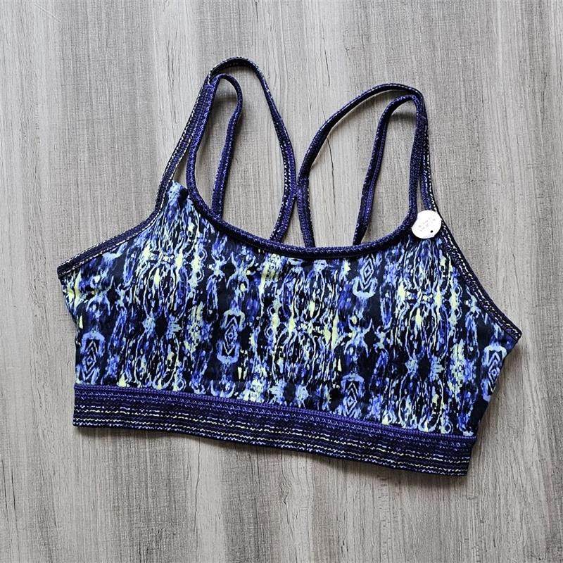 外贸瑜伽背心女款速干弹力防震运动跑步文胸美背吊带上衣