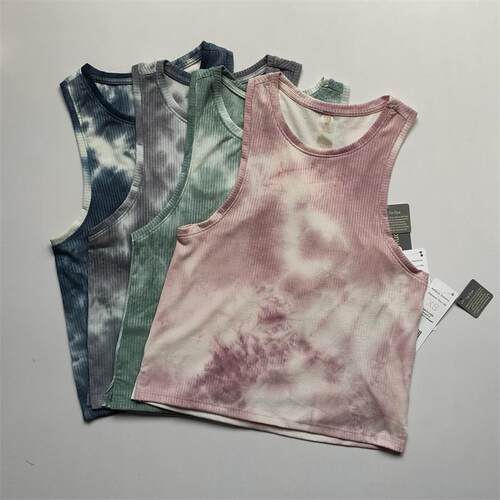 外贸新款女士弹力健身瑜伽背心户外运动跑步外穿小罩衫宽松T恤