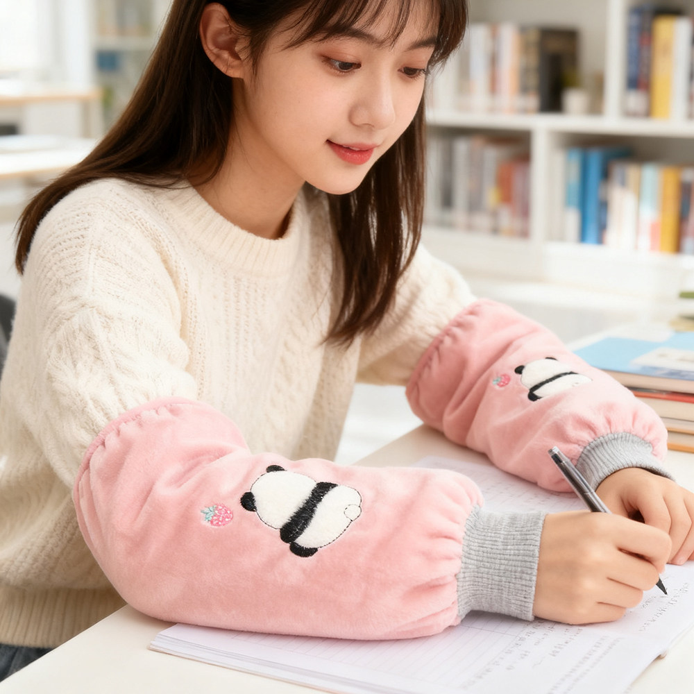 冬天袖套女款高颜值上班族女士洋气高档护袖工作套袖羽绒服手袖头