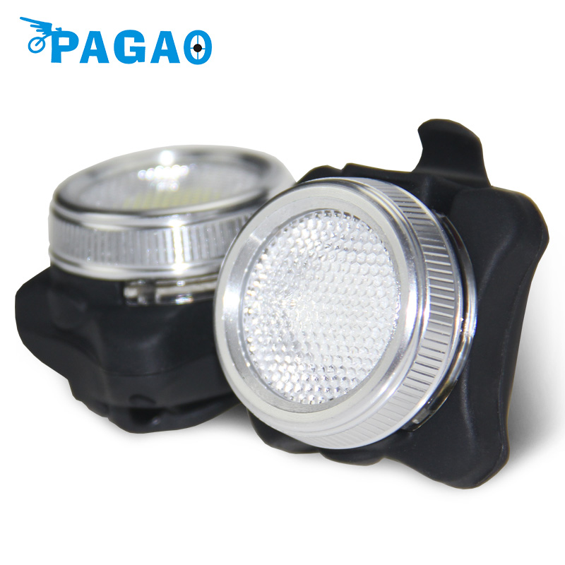 PAGAO自行车前灯+尾灯  COB双色USB充电自行车灯  安全骑行警示灯