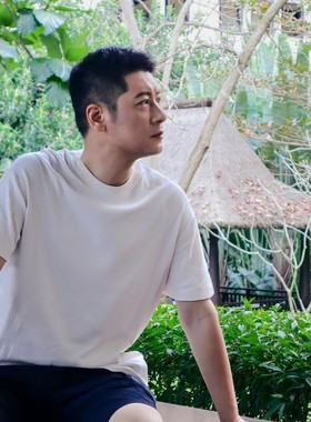 陷入我们的热恋蔡宾鸿任重同款纯棉短袖T恤男夏宽松半袖体恤情侣