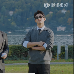 现在就出发王安宇黄景瑜同款Polo领毛衣男复古宽松保暖翻领针织衫