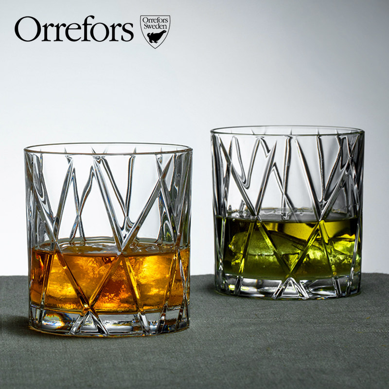 orrefors进口水晶玻璃city威士忌酒杯北欧套装礼物酒具家用洋酒杯