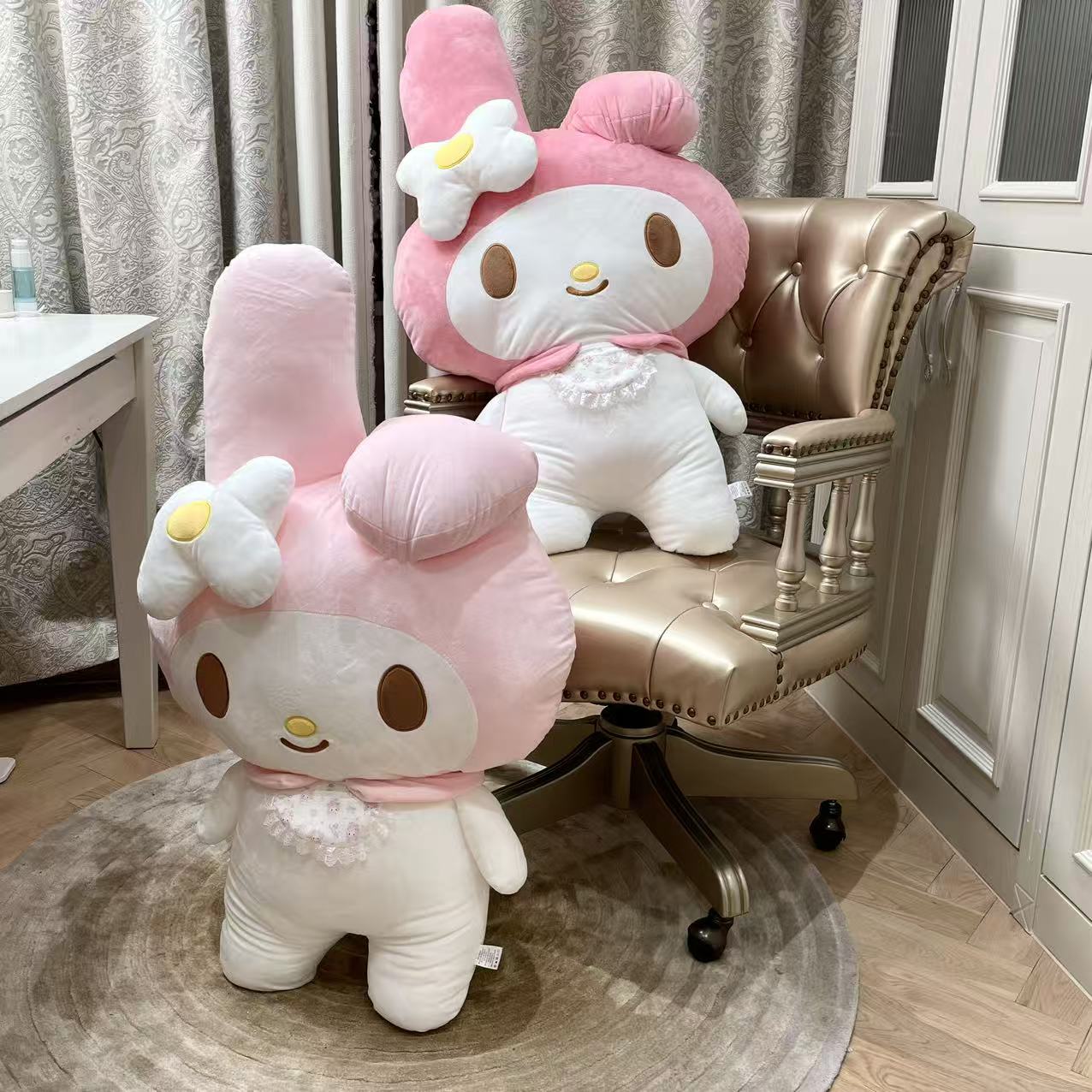 可爱粉色美乐蒂大号毛绒玩具公仔摆件玩偶抱枕生日礼物送女生闺蜜