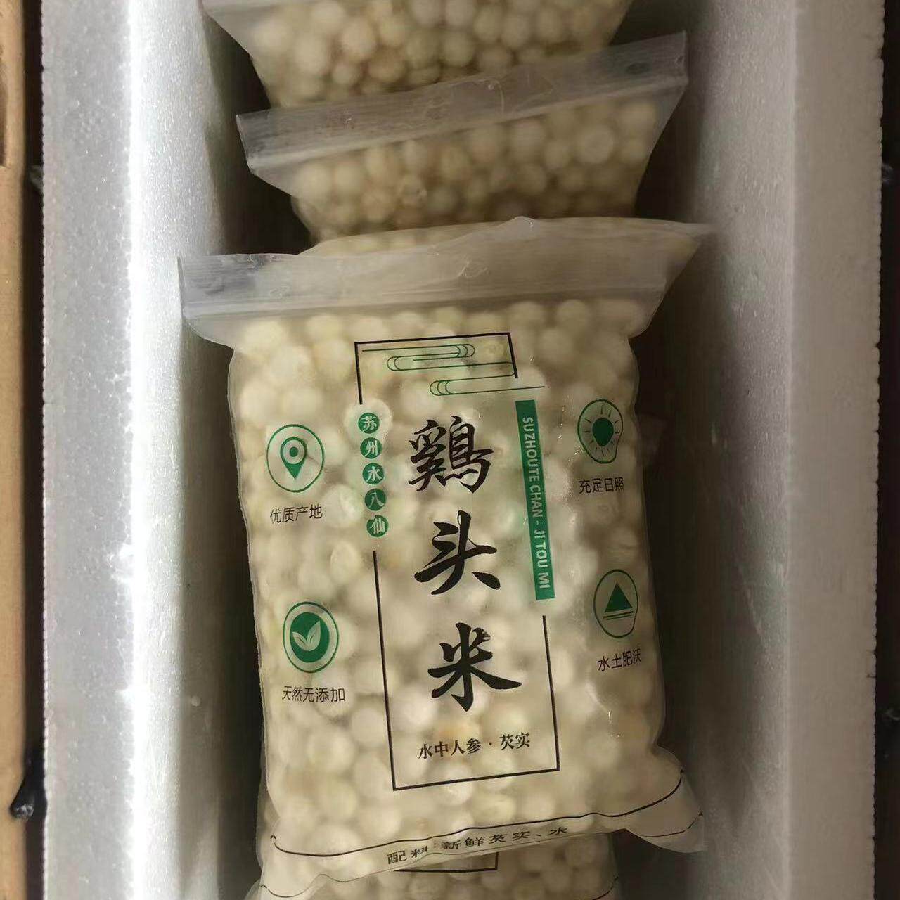 苏州自家农场澄湖水八仙鸡头米 新鲜芡实  机剥1斤 可来农场参观