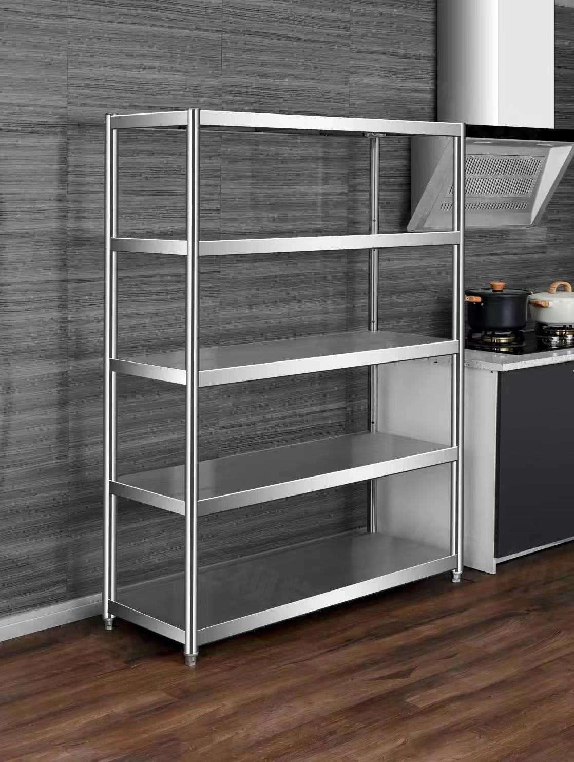 加厚五层微波炉不锈钢收纳架