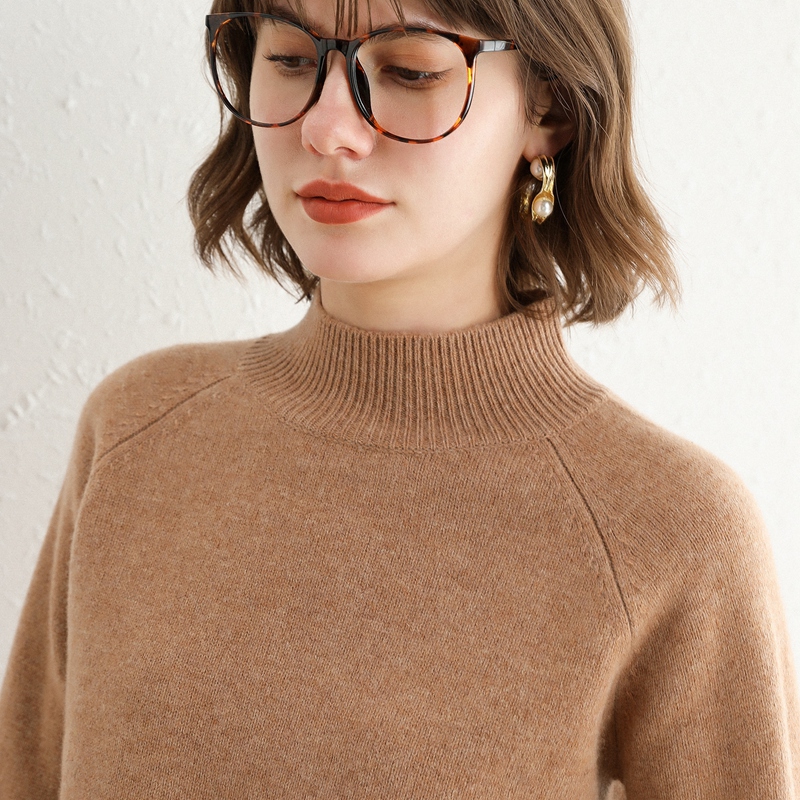 牧圣绒羊毛半高领套头保暖