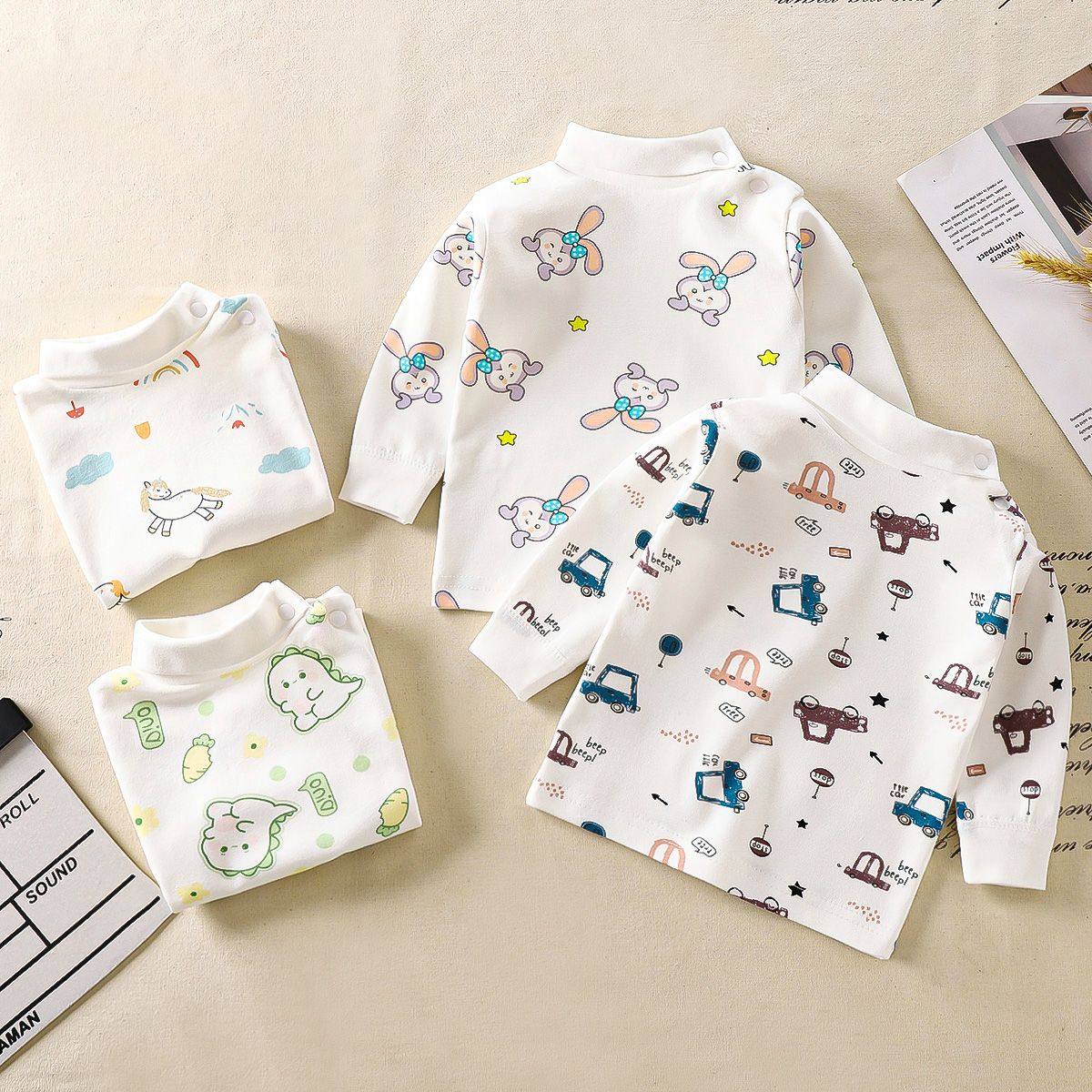 宝宝100&纯棉a类套头秋衣婴儿贴身内衣中小童男打底衫女孩半高领,童装/婴儿装/亲子装,保暖上装,淘宝优惠券,粉丝福利购,淘宝优惠卷