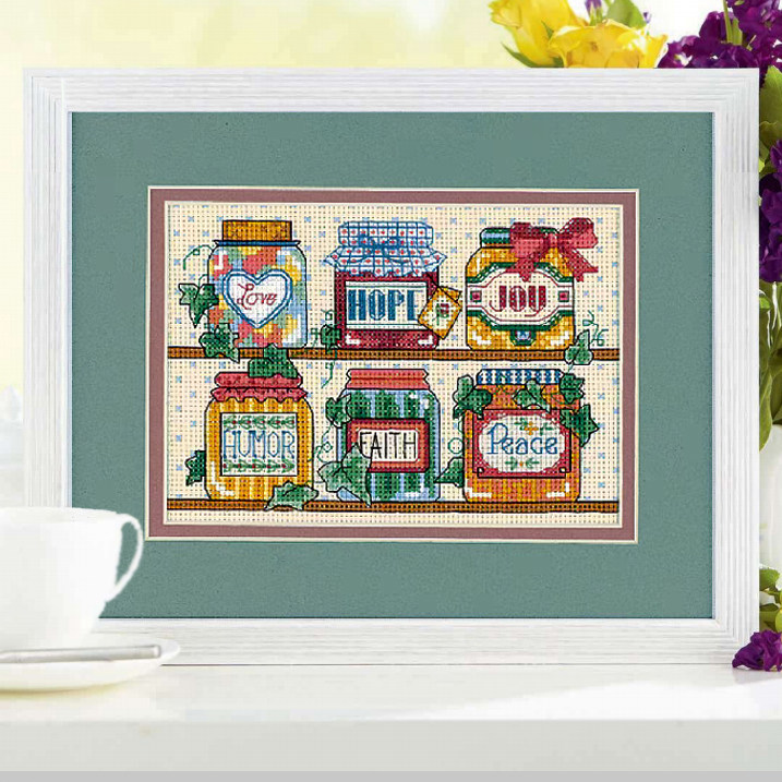 2024新品杂志款DMC十字绣欧式糖果瓶子手工棉线布相框DIM-6693