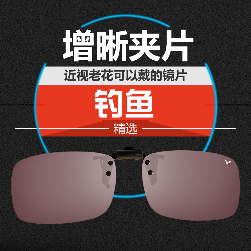 御钓鱼眼镜夹片看漂增晰