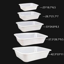 长方形无盖塑料筐麻辣烫冰盘加厚特大小号五金厨房超市零食收纳盒