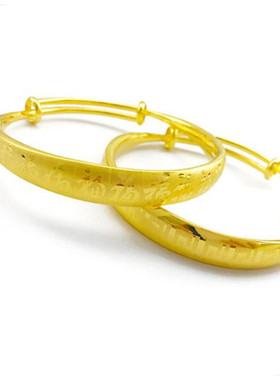 越南沙金时尚风印花经文手镯