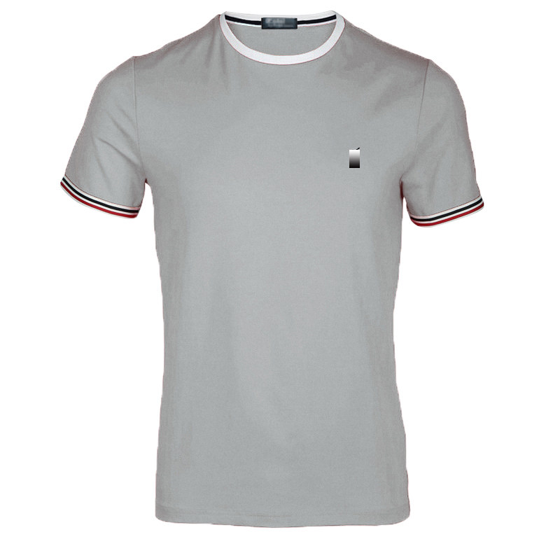 thumbnail for Short-sleeved T-shirt men's summer loose all-match round neck half-sleeve tops large size men's casual business embroidery couple clothes