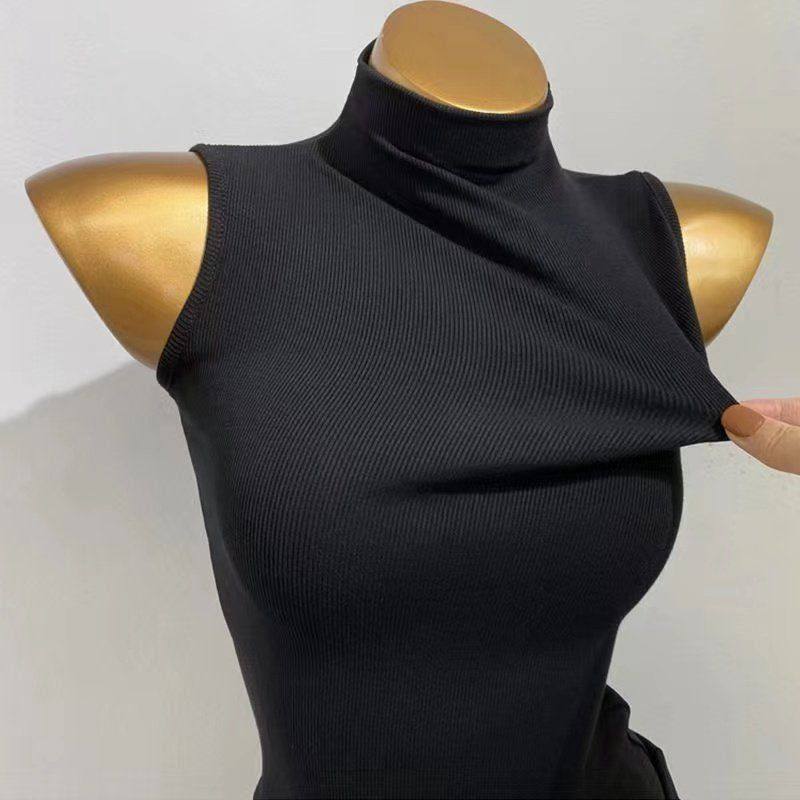 莫代尔棉春夏季半高领无袖背心女西装内搭打底衫百搭气质t恤上衣,女装/女士精品,背心吊带,淘宝优惠券,粉丝福利购,淘宝优惠卷