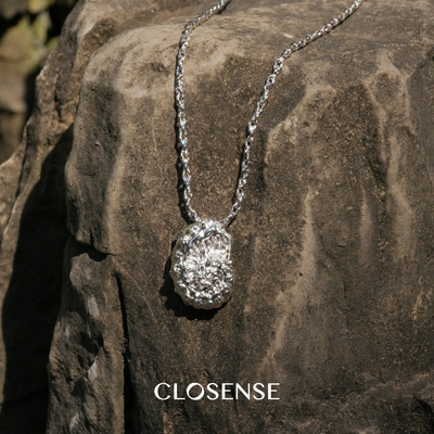 CLOSENSE『螺旋纪』原创对称款海螺项链手工肌理自然感银色无性别