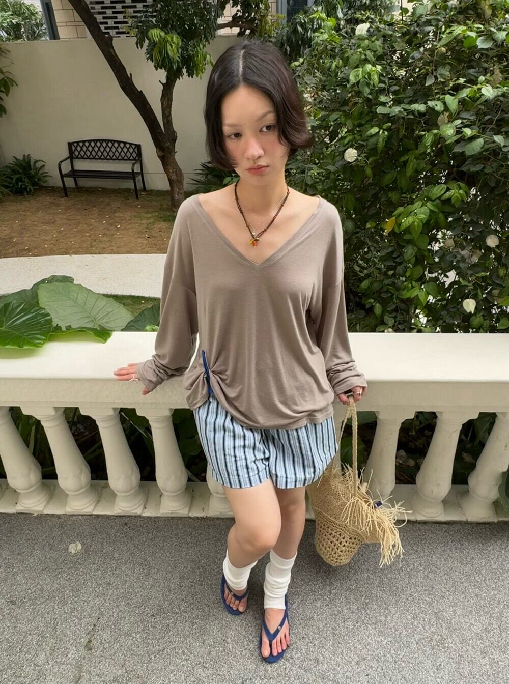 【冰淇淋防晒】亚麻宽松长袖T恤