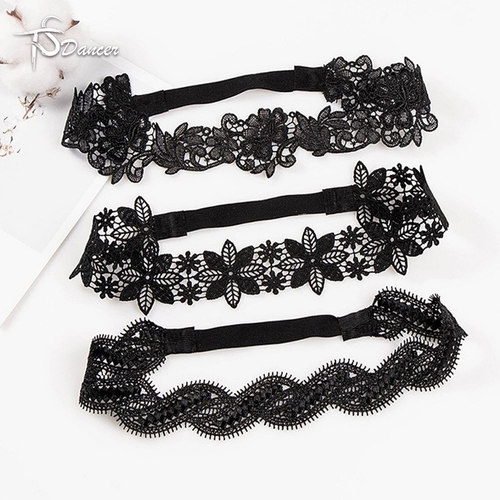 拉丁舞蕾丝发带女儿童舞蹈头饰