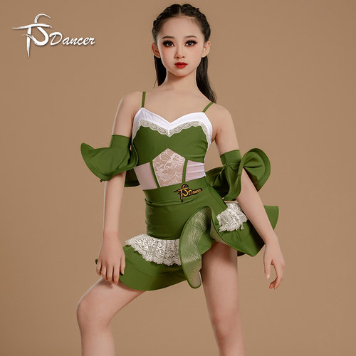 天生舞者少儿拉丁舞练功服2026新款女童演出高端分体套装舞蹈洋气