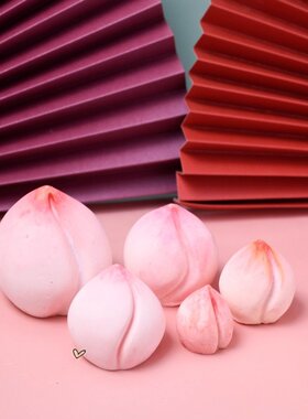 大号小号立体寿桃蜜桃硅胶模具