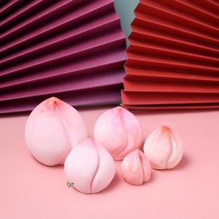 大号小号立体寿桃水蜜桃硅胶模具  巧克力慕斯蛋糕祝寿烘焙模具