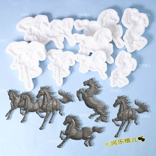 马年新年风生水起硅胶翻糖模具