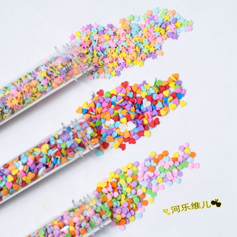 糖豆星星爱心圆片  棒棒糖蛋糕烘焙装饰切片糖豆糖针