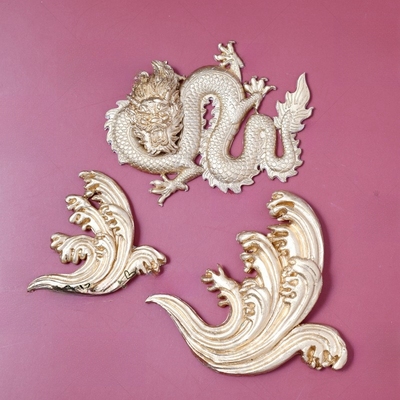 中式龙祥云浪花硅胶翻糖硅胶模具