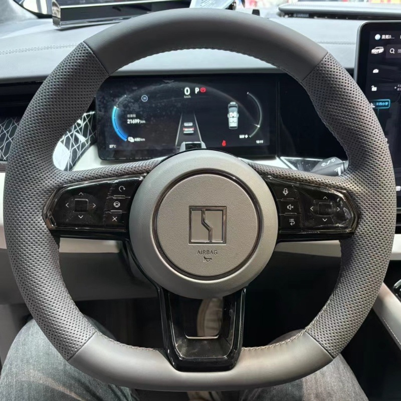 专车专用手缝方向盘套定制汽车把套适用比亚迪大众奔驰宝马奥迪等