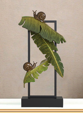 大业大摆件居饰品办公室装饰柜公司开业礼物办公桌大叶子艺木