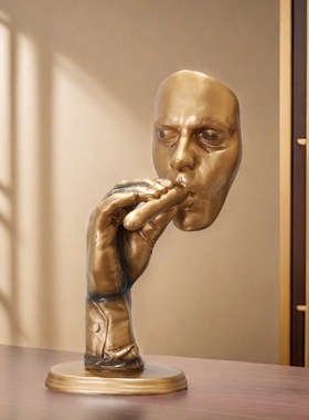 雪茄个性吸烟者摆件创意酒吧开业礼物KTV吧台抽象装饰小众艺术品