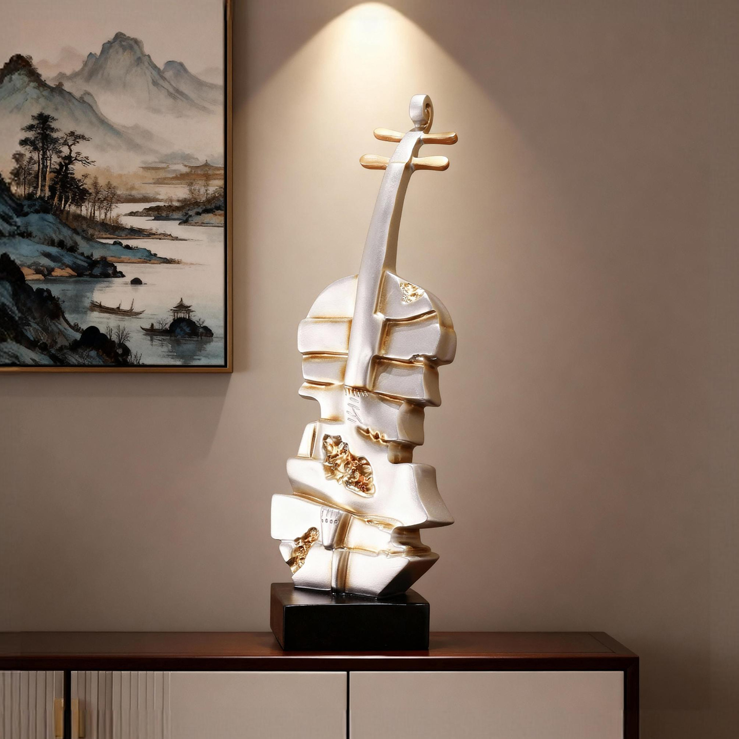 小提琴工作室装饰摆件纪念品礼物大工艺品客厅酒柜玄关音乐厅摆设