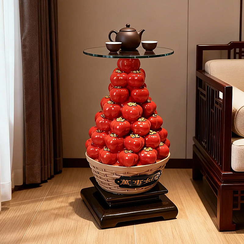 万事如意落地大摆件中式电视柜旁边放花装饰大型客厅沙发边几角几,家居饰品,落地摆件,淘宝优惠券,粉丝福利购,淘宝优惠卷