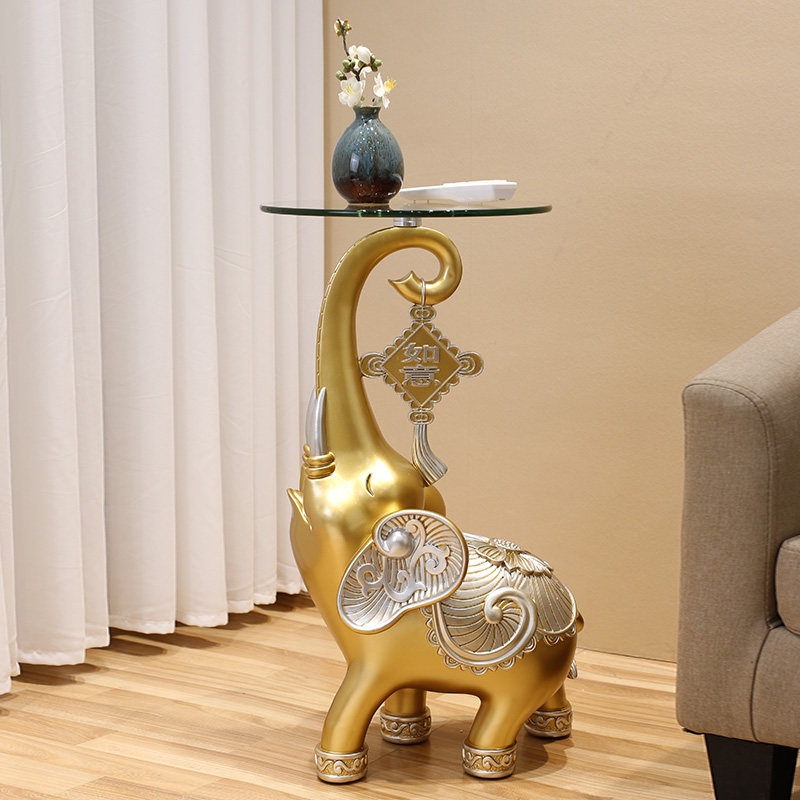 落地大象角几沙发旁边电视柜两边大型装饰摆件乔迁礼物大气装饰品,家居饰品,落地摆件,淘宝优惠券,粉丝福利购,淘宝优惠卷