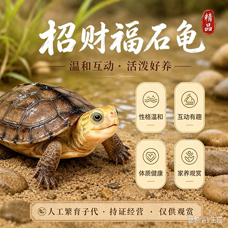 精品石金钱龟家养长寿宠物龟大龟