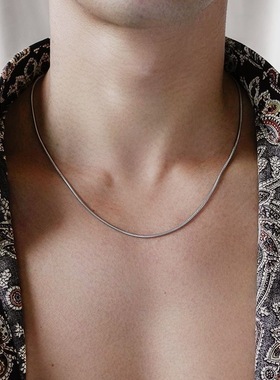 极简风蛇骨链不掉色钛钢项链