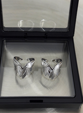 新款天使之翼戒指可调节开口