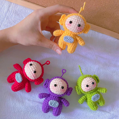 diy手工钩织天线宝宝挂件