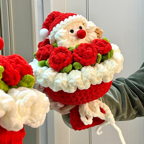 圣诞老人花束手工圣诞节手捧花