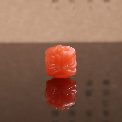 正品天然保山南红 醒狮南狮 379号 配饰背云精工雕刻手串搭配配饰