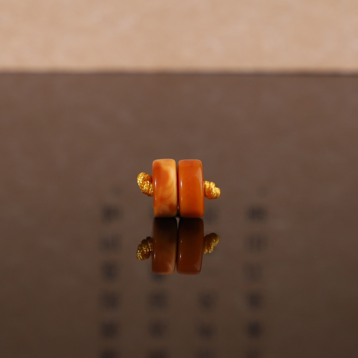 俄料老蜜蜡古董蜜蜡直切隔片对珠 8*3.5mm 精品垫片手链配珠 G55