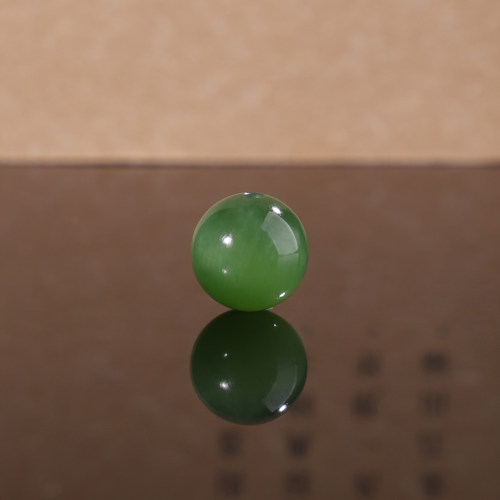 天然和田玉碧玉猫眼圆珠11.6mm 322号 单颗手串配饰散珠diy配件