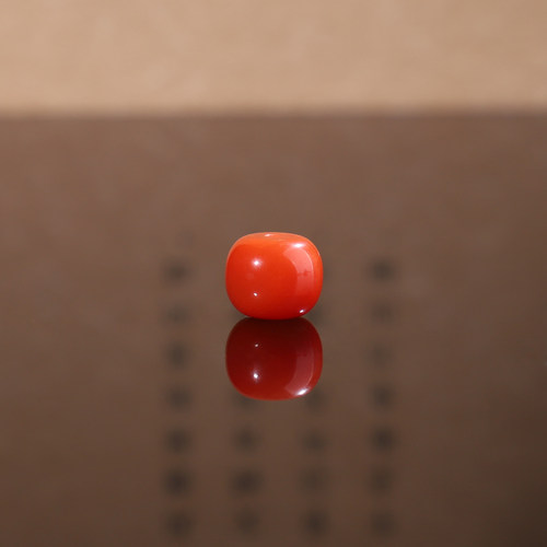 天然毕业级瓦西南红老形珠散珠9*7.5mm 412号 川料柿子红满肉