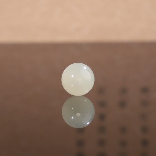 天然和田玉散珠晴水圆珠10mm 423号冰底高级珠宝感diy配件