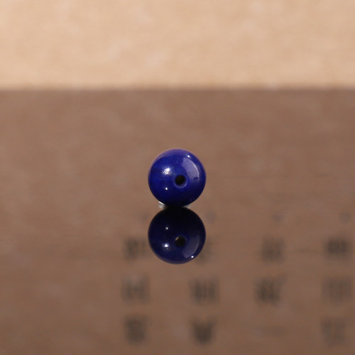 正品老坑矿帝王蓝6.1mm 290号 阿富汗青金石圆珠 散珠微金微白