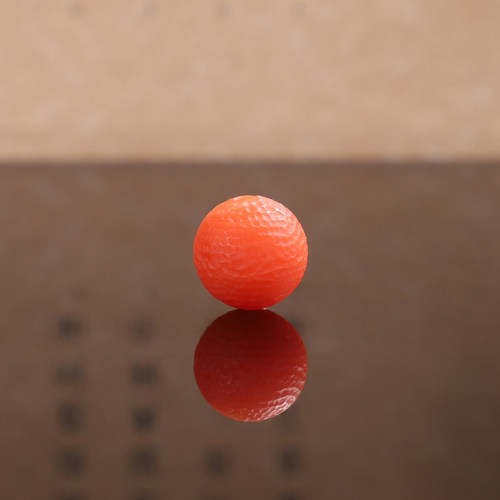 正品保山南红柿子红陨石珠10.6mm 398号苏工精雕满色满肉手串配珠