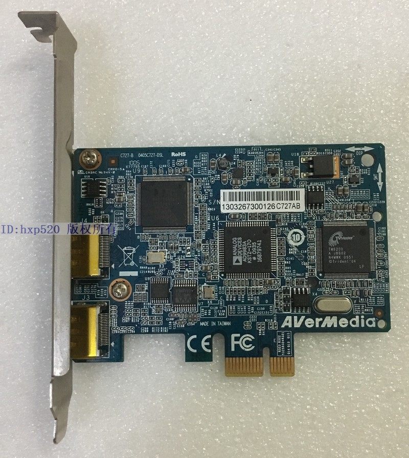 YUANGANG AVERMEDIA C727-B HDMI 고화질 비디오 캡처 카드 PCI-E 1X AD9983A 재고 있음