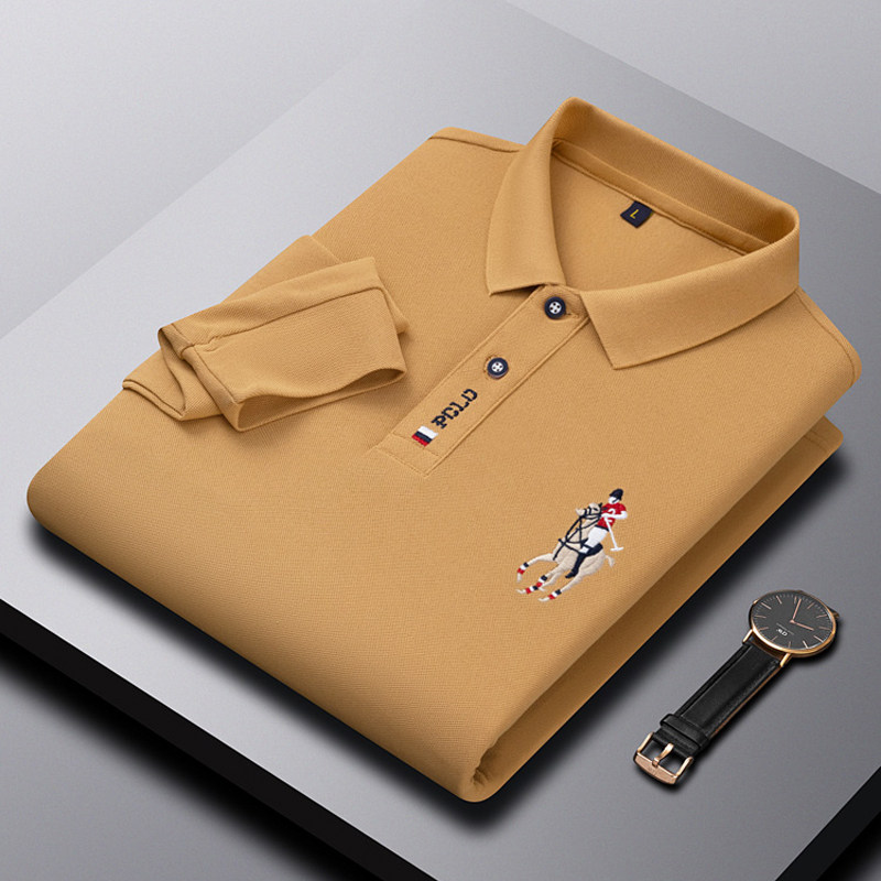 保罗纯棉秋季男士长袖T恤刺绣马标POLO衫外贸原单体恤宽松上衣潮,男装,Polo衫,淘宝优惠券,粉丝福利购,淘宝优惠卷